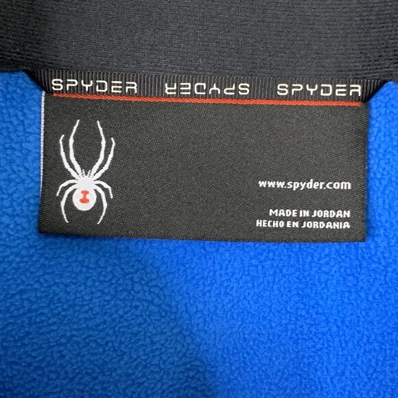 Spider Heavy Knit Athletic Top Men M 1/2 Zip Long Sleeve Stretch Sides - Picture 7 of 15